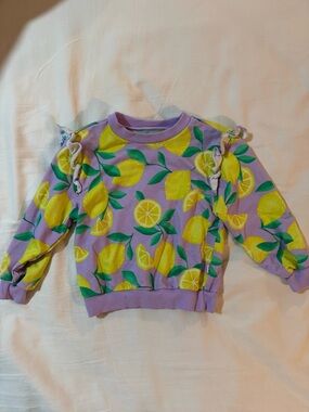 Little Sleepies Lavender Sunny Citrus Flutter Crewneck